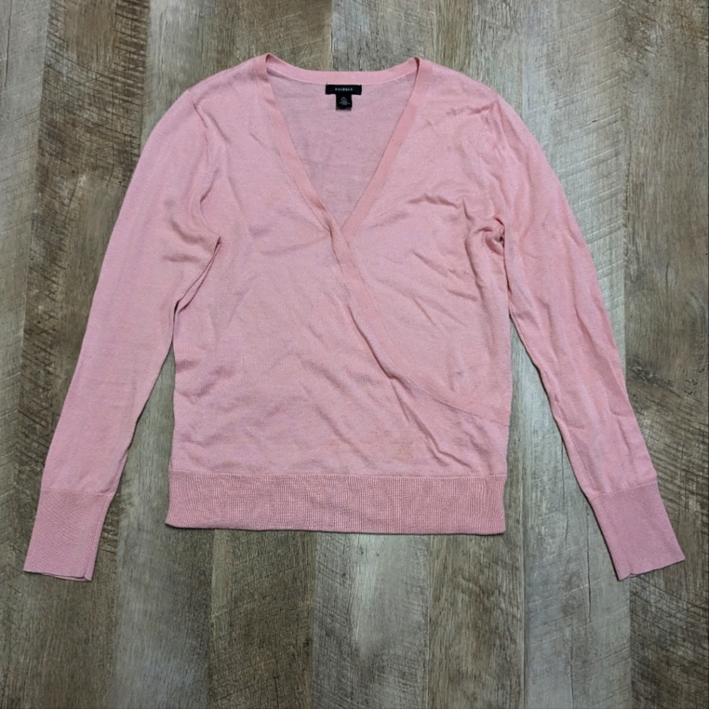 Halogen Pink V Neck Sweater Top